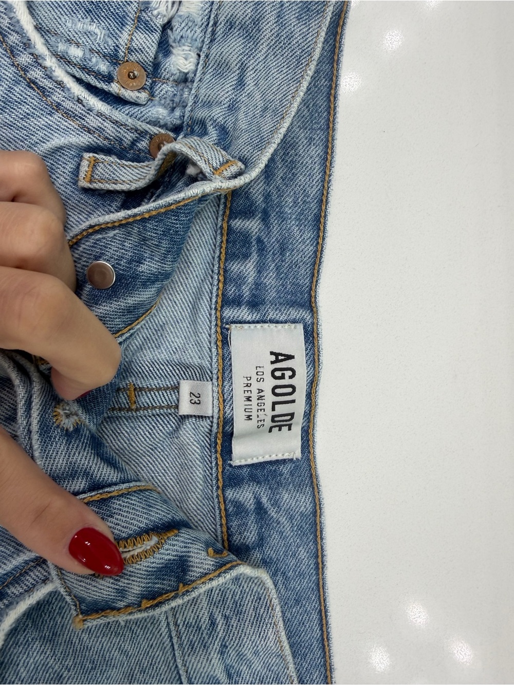 Agolde Vintage Wash Light Blue High-Rise Jeans